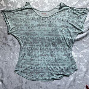 Mudd, Mint Color, Cold Shoulder Top, Size L